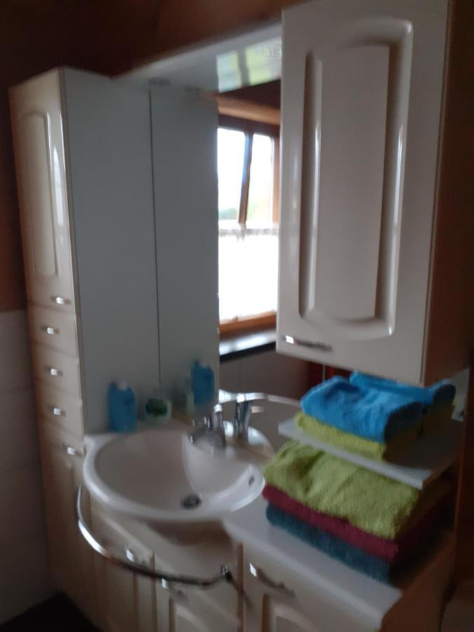 Barrierefreies Zimmer Im Blockhaus Mit Sauna Am See Soyen Buitenkant foto